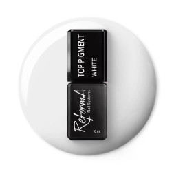 Топ для гель-лаку без липкого шару ReformA Top Pigment White 942959 білий 10 мл