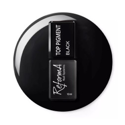 Топ для гель-лаку без липкого шару ReformA Top Pigment Black 942960 чорний 10 мл