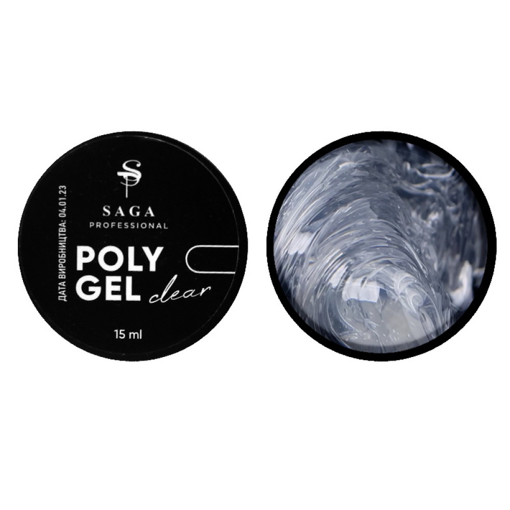 Полигель Saga Professional Poly Gel Clear прозрачный в баночке 15 мл