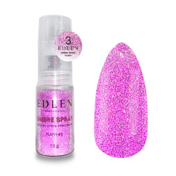 Пудра спрей для дизайна Edlen Professional Ombre Spray Flash 03 светоотражающая 7.5 г
