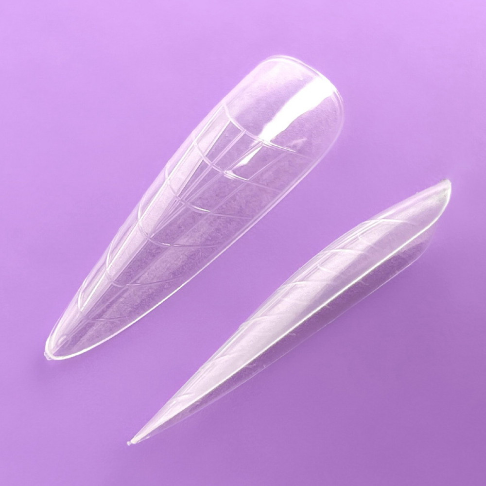 Верхние формы для наращивания ногтей DNKa Professional Top Nail Forms миндаль с разметкой прозрачные 120 шт
