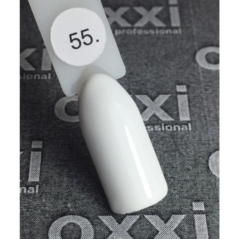 Гель-лак Oxxi Professional 055 белый. 10 мл