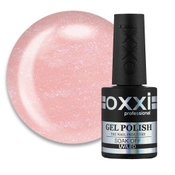 База камуфлирующая для гель-лака Oxxi Professional Cover Base Coat 010 розово-телесный с шиммерами. 10 мл