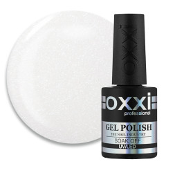 База камуфлирующая для гель-лака Oxxi Professional Cover Base Coat 011 белый с шиммерами. 10 мл