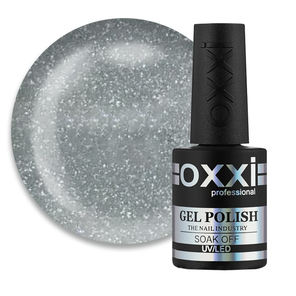 Гель-лак Oxxi Professional Glory 011. графітово-сірий з шимерами. 10 мл