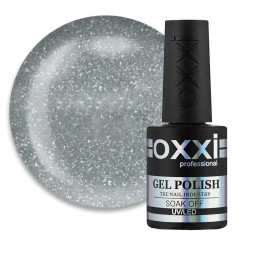 Гель-лак Oxxi Professional Glory 011. графітово-сірий з шимерами. 10 мл