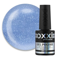Гель-лак Oxxi Professional Glory 012. блакитний з шимерами. 10 мл