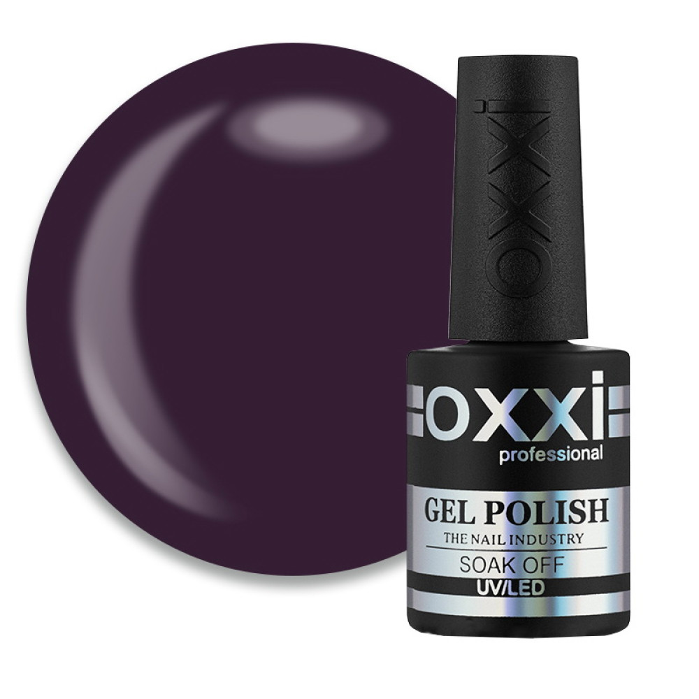 Гель-лак Oxxi Professional 346 темный фиолетово-сливовый. 10 мл