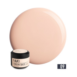 База камуфлирующая каучуковая для гель-лака NUB Virgin Base Coat 09 розово-бежевый крем 30 мл