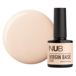 База камуфлирующая каучуковая для гель-лака NUB Virgin Base Coat 11 бледный бежево-молочный 8 мл