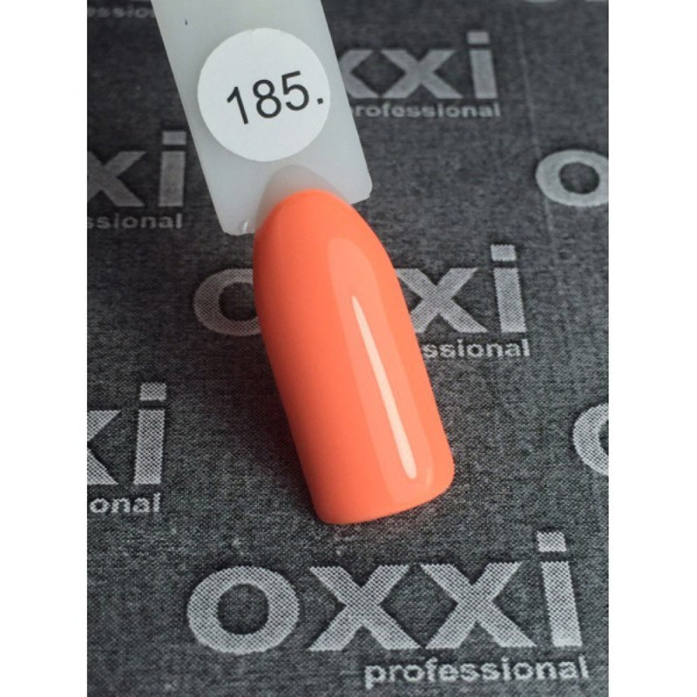 Гель-лак Oxxi Professional 185 яркий оранжевый неоновый. 10 мл