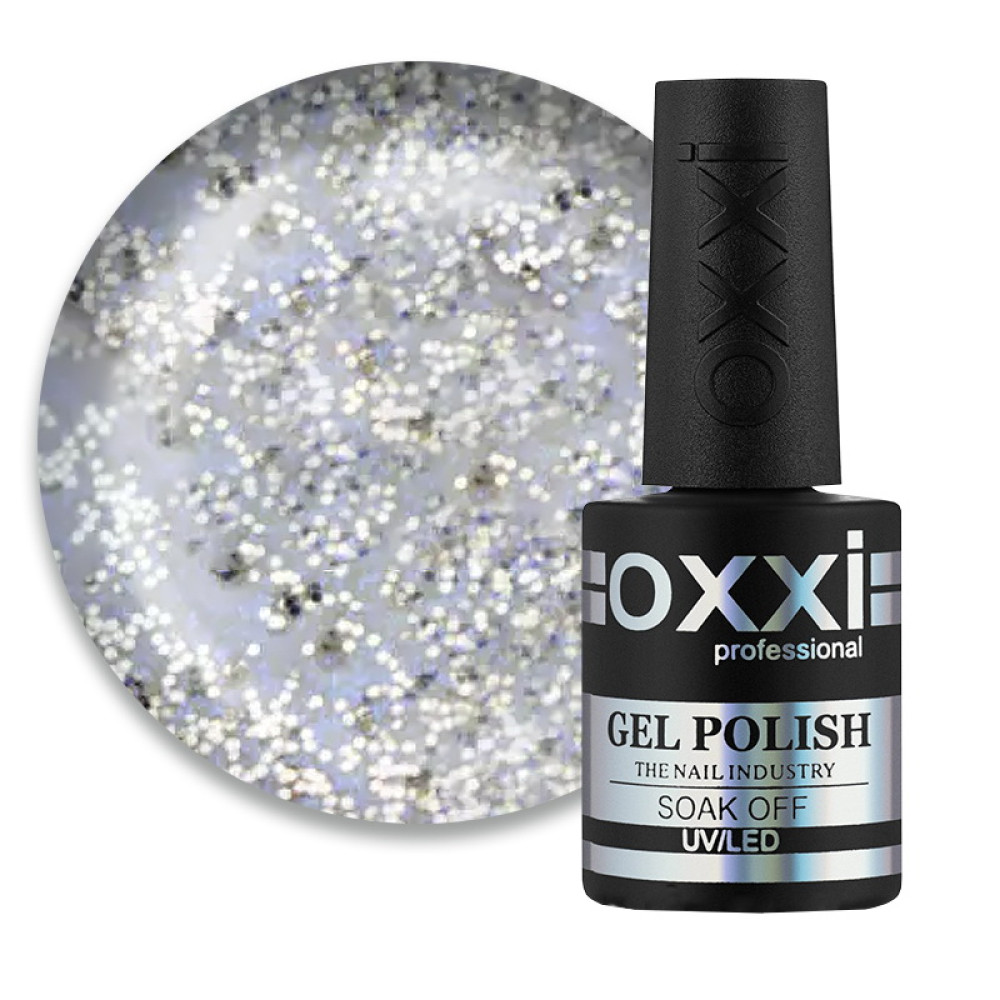 Гель-лак Oxxi Professional 221 белое золото с легким голубым отливом. 10 мл