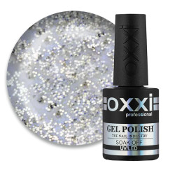 Гель-лак Oxxi Professional 221 біле золото з легким блакитним відливом. 10 мл