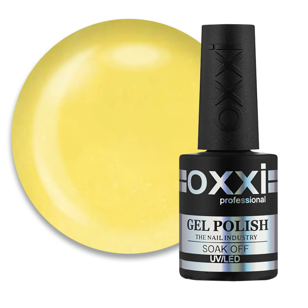 Гель-лак Oxxi Professional 093 желтый с еле заметными блестками. 10 мл