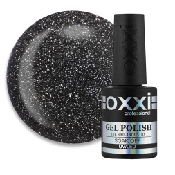 Гель-лак Oxxi Professional 279 чорний з переливними шимерами. 10 мл