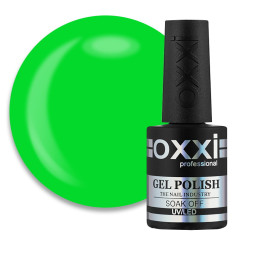 Гель-лак Oxxi Professional 286 яркий зеленый. 10 мл