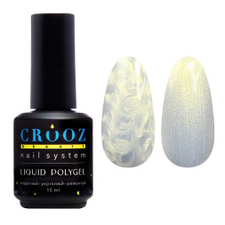 Жидкий полигель Crooz Pearl Liquid Polygel 01 перламутровое золото 15 мл