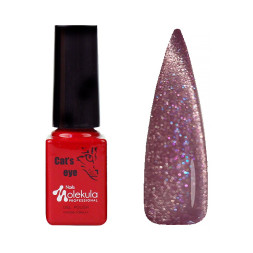 Гель-лак Nails Molekula 9D Cats Eye 917 лиловая роза с серебристым бликом 6 мл
