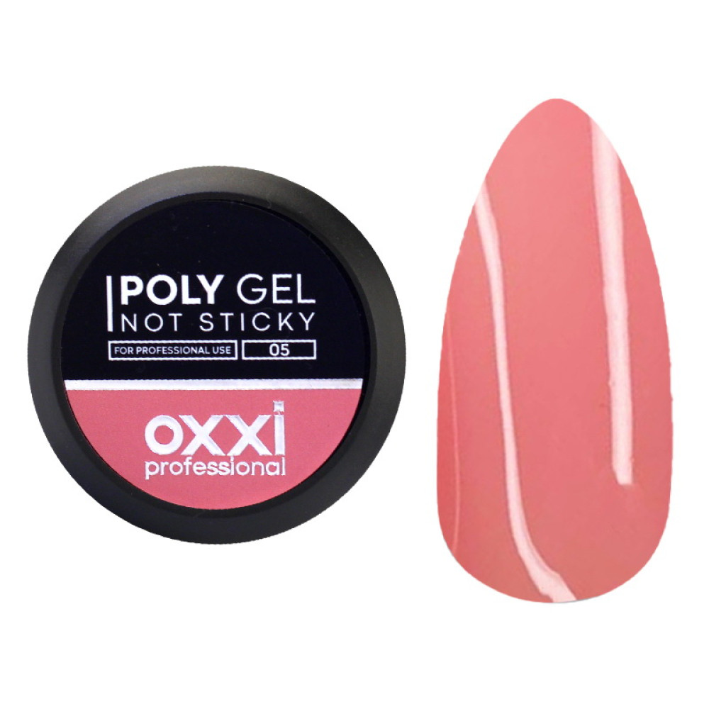 Полігель Oxxi Professional Not Sticky Poly Gel 05 рожевий персик 30 мл