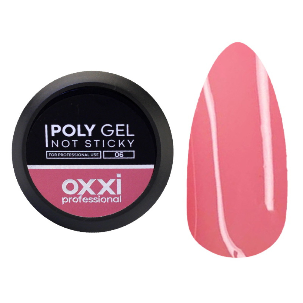 Полігель Oxxi Professional Not Sticky Poly Gel 06 теплий рожевий 30 мл