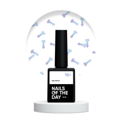 Топ для гель-лаку без липкого шару Nails Of The Day Fun! Top 01 з голографічним арт-декором 10 мл