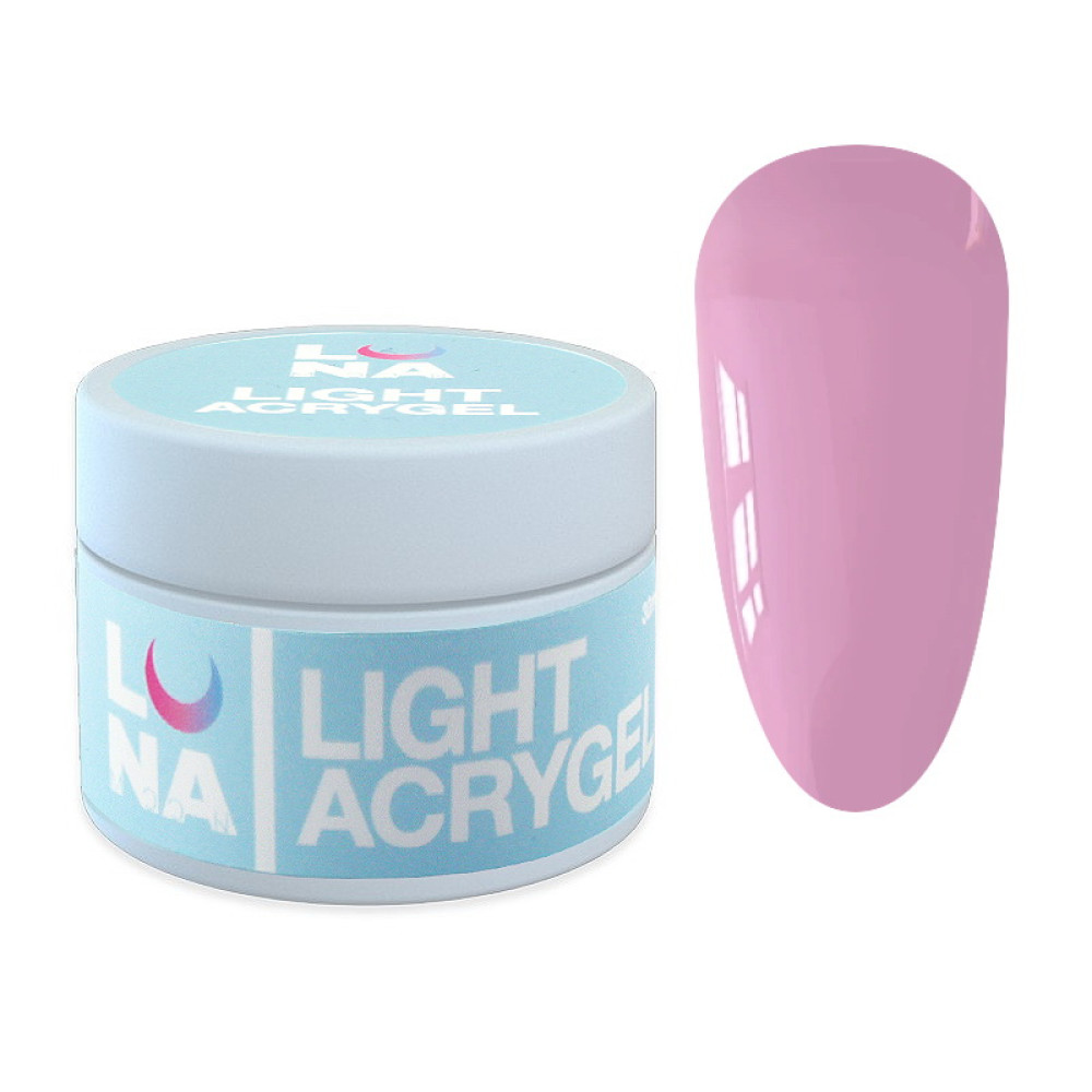 Жидкий гель Luna Light Acrygel 35 для наращивания лиловая роза 30 мл