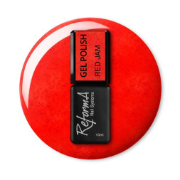 Гель-лак ReformA Jam 942975 Red красная роза с черными хлопьями 10 мл
