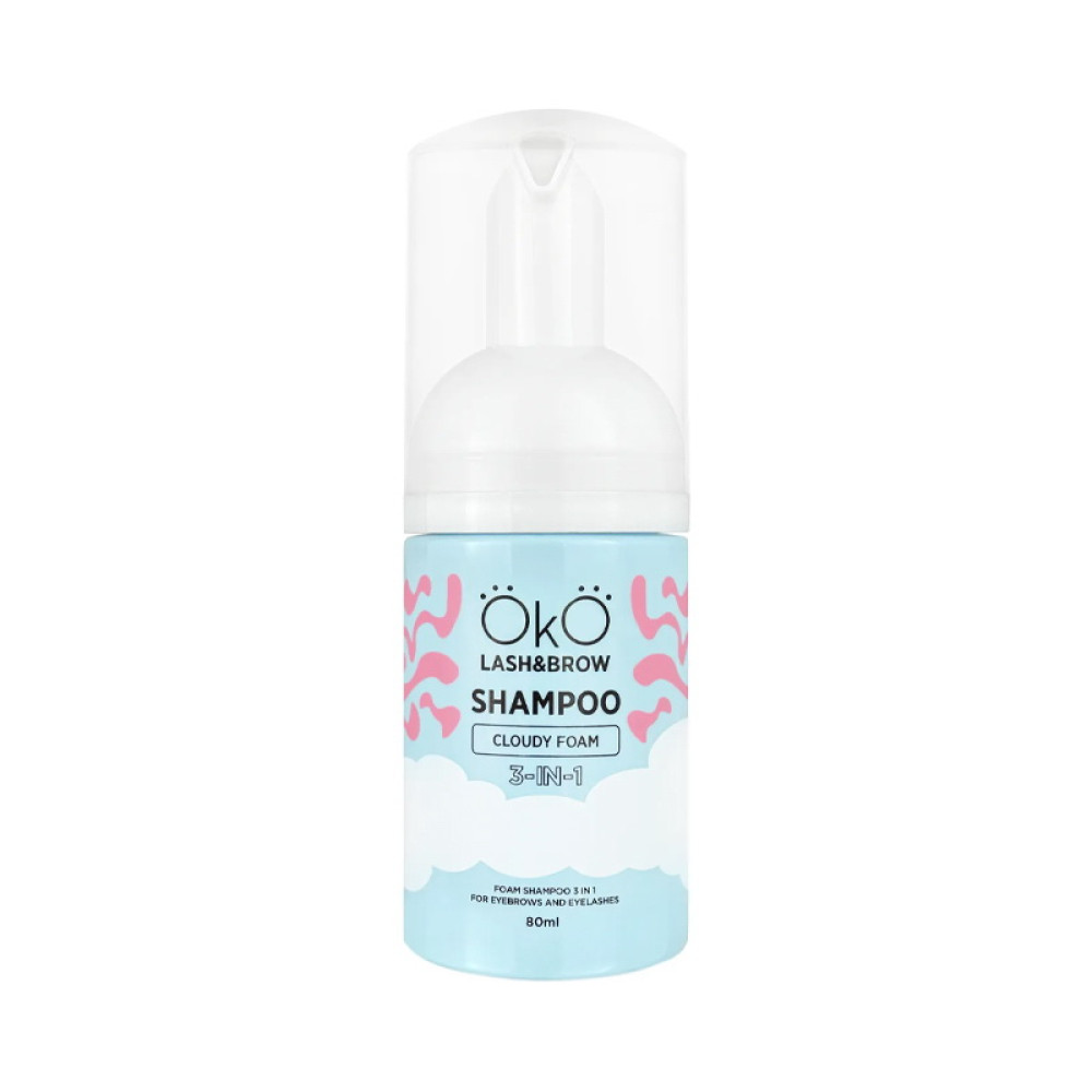 Шампунь-піна для брів та вій OKO Shampoo Cloudy Foam 3-in1. 80 мл