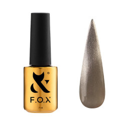 Гель-лак F.O.X Cat Eye Crystalline 003 полупрозрачный золотистый с мелким металлизированным шиммером 7 мл