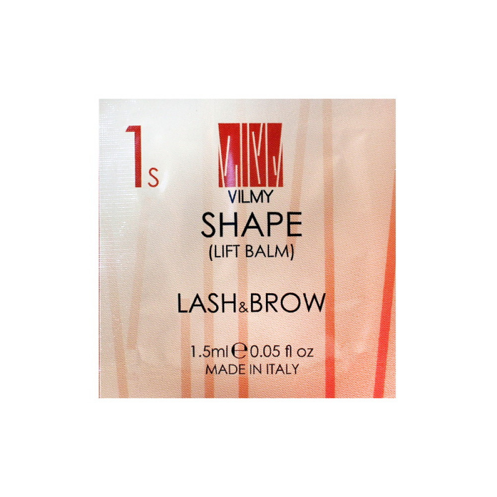 Перманентний склад для ламінування вій та брів Vilmy Lash&Brow 1S Shape Lift Balm саше 1.5 мл