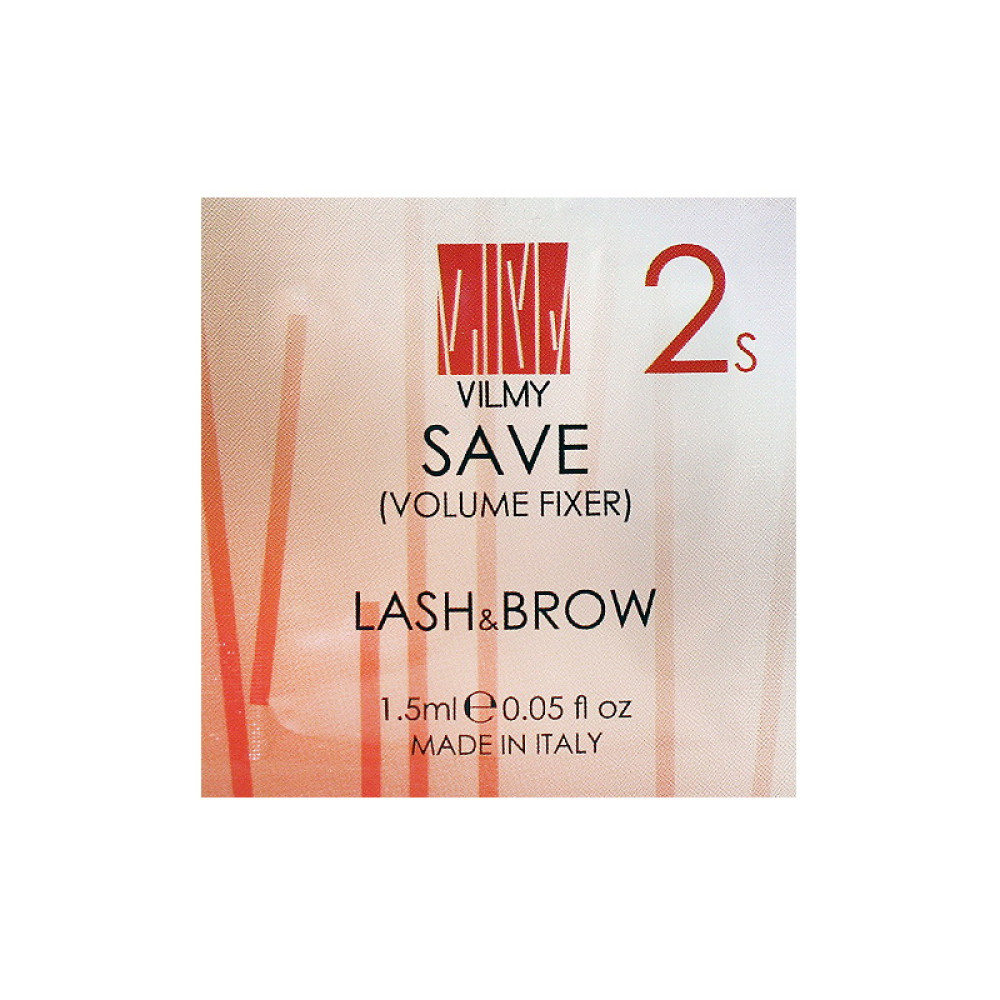 Фиксирующий состав для ламинирования ресниц и бровей Vilmy Lash&Brow 2S Save Volume Fixer саше 1.5 мл