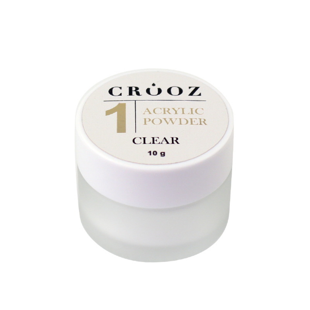 Акриловая пудра Crooz Acrylic Powder 01 Clear прозора 10 г