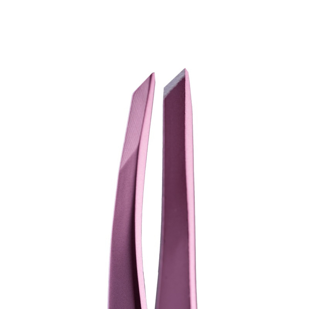 Пинцет для бровей ZOLA Professional Tweezers Beveled Light Pink скошенные кромки цвет светло-розовый