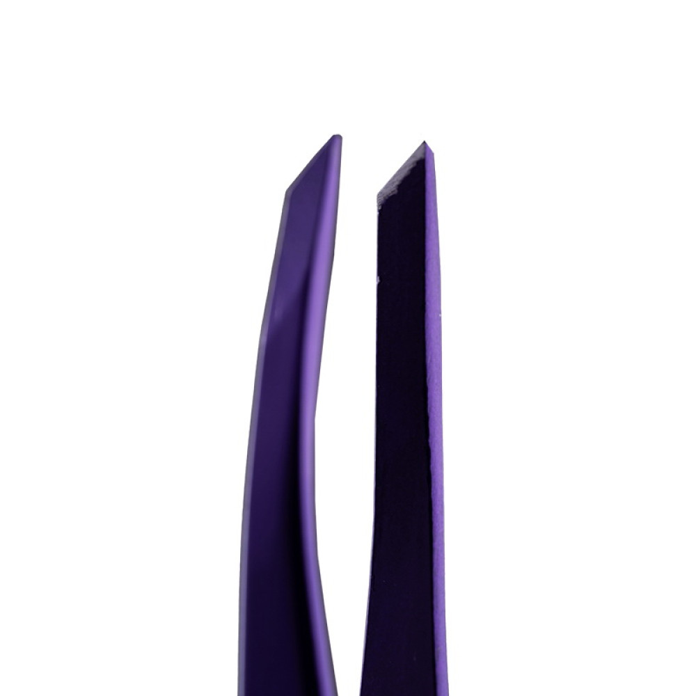 Пинцет для бровей ZOLA Professional Tweezers Beveled Violet скошенные кромки цвет фиолетовый