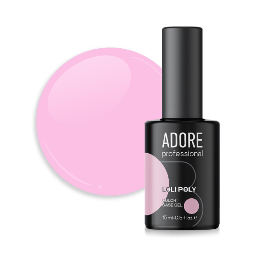 База цветная Adore Professional Loli Poly Base 04 Bloom для укрепления и моделирования светло-розовый 15 мл