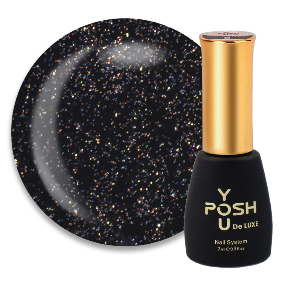 Топ для гель-лаку без липкого шару You POSH Top Shimmer Gold з золотистим шимером 7 мл