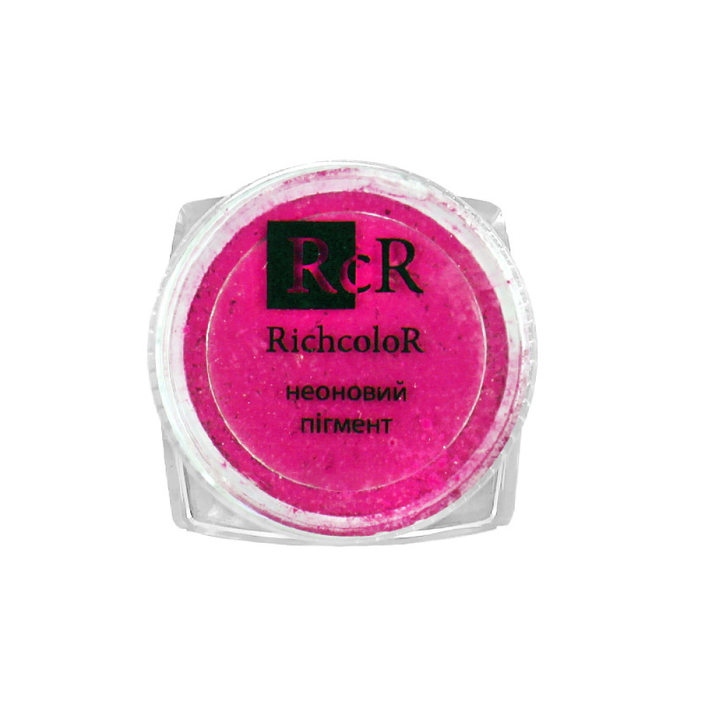 Пигмент неоновый для дизайна ногтей RichColoR 01. цвет розовый. 1 г