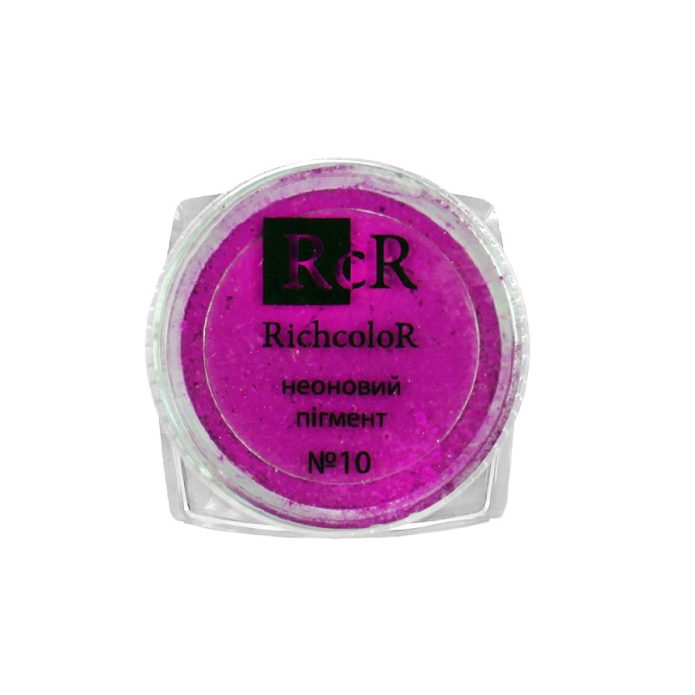 Пігмент неоновый для дизайну нігтів RichColoR 10. колір фіолетовий. 1 г