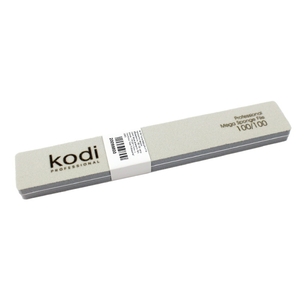Пилка-баф для нігтів Kodi Professional 100/100 прямокутний 159 колір сірий