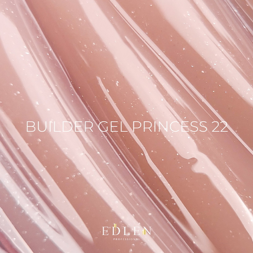 Гель строительный Edlen Professional Builder Gel Princess 22 светлый кремовый с шиммером 15 мл