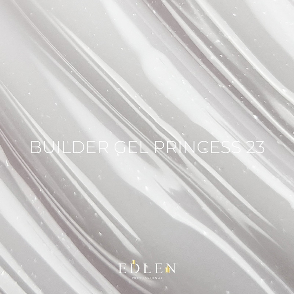 Гель строительный Edlen Professional Builder Gel Princess 23 белоснежный с шиммером 15 мл