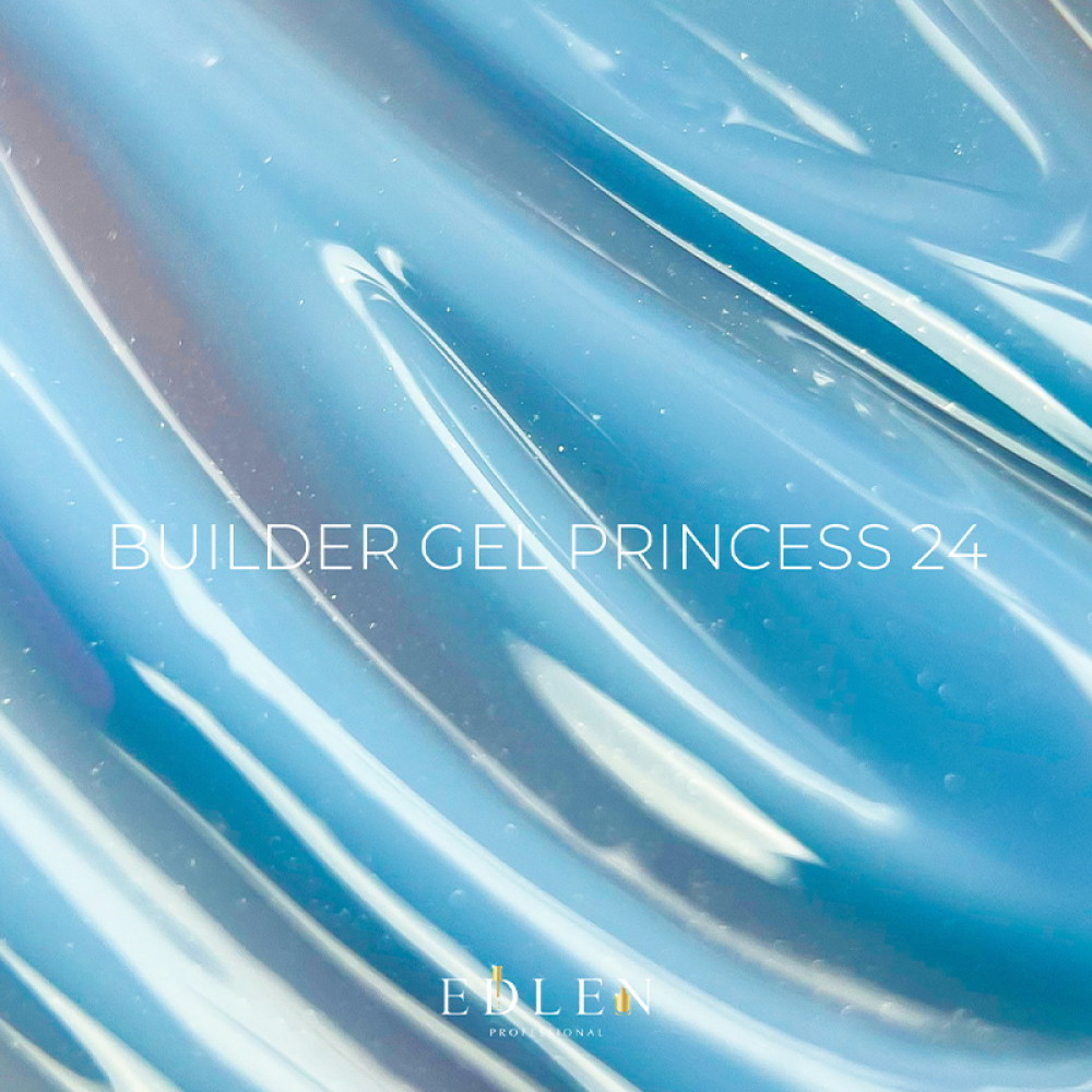 Гель строительный Edlen Professional Builder Gel Princess 24 нежно-голубой с шиммером 15 мл