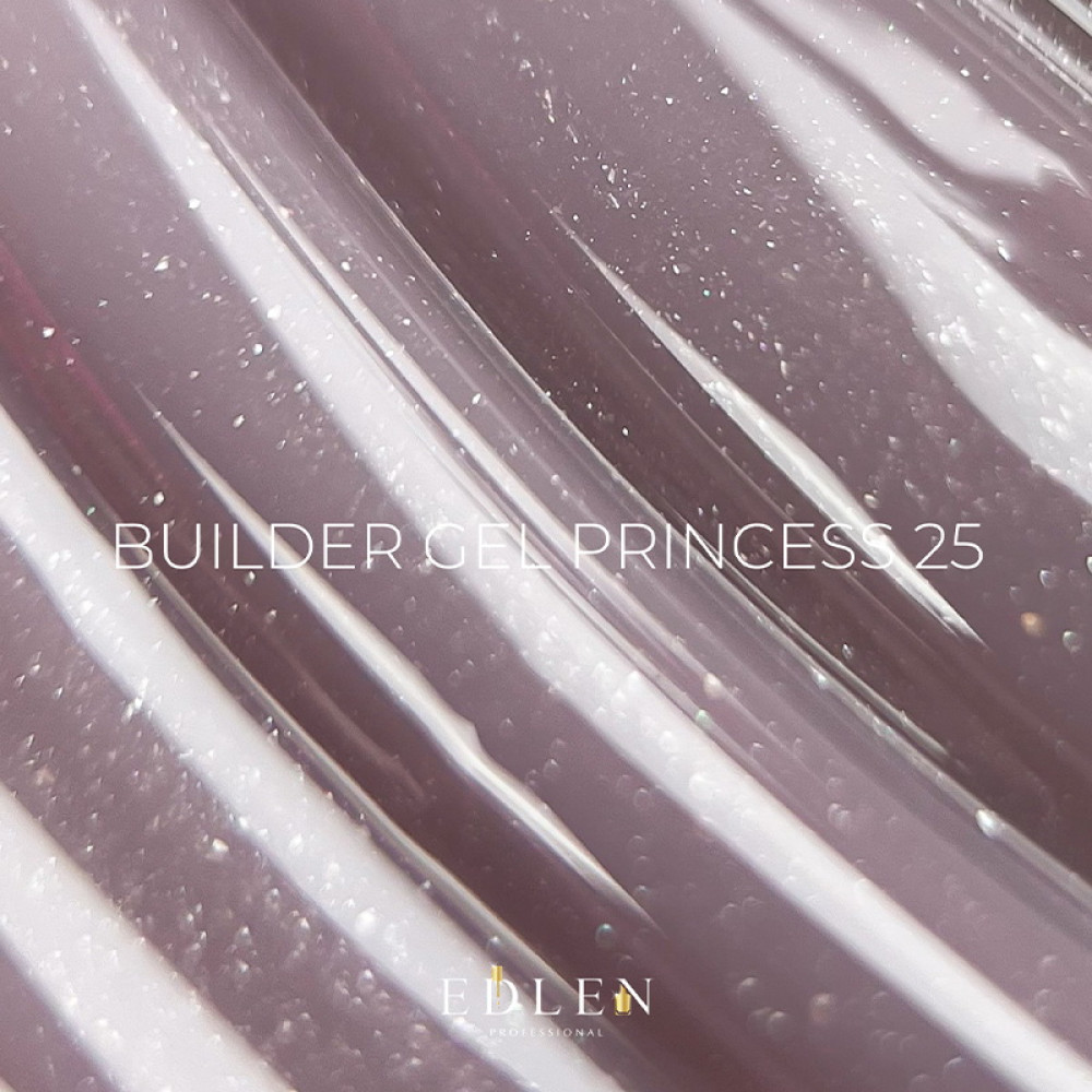 Гель строительный Edlen Professional Builder Gel Princess 25 насыщенный сиреневый с шиммером 15 мл