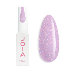 Жидкий гель JOIA vegan PolyLiquid Gel Lavender Bloom для укрепления и моделирования молочно-лиловый с золотой поталью 8 мл