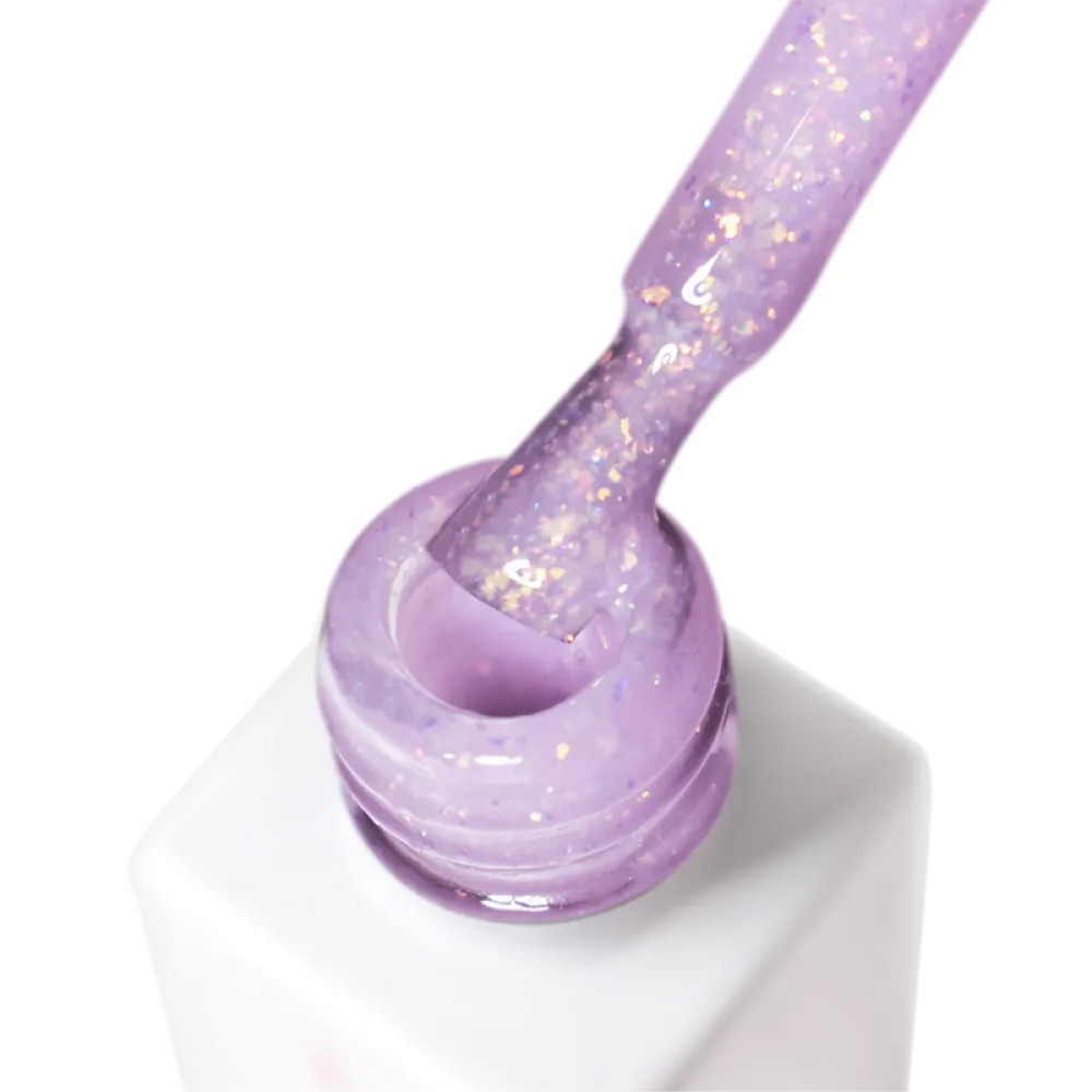 Жидкий гель JOIA vegan PolyLiquid Gel Lavender Bloom для укрепления и моделирования молочно-лиловый с золотой поталью 8 мл