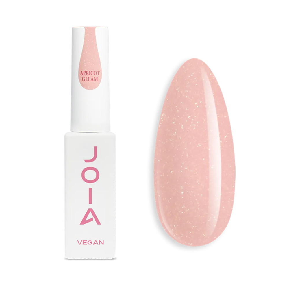 Жидкий гель JOIA vegan PolyLiquid Gel Apricot Gleam для укрепления и моделирования персиковий с шиммером 8 мл