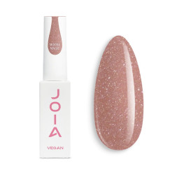 Жидкий гель JOIA vegan PolyLiquid Gel Mocha Magic для укрепления и моделирования темно-бежевый с мелким золотым шиммером 8 мл