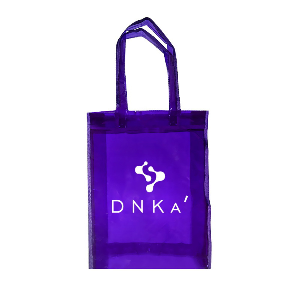 Сумка фирменная DNKa 43х35х10 см силиконовая цвет фиолетовый