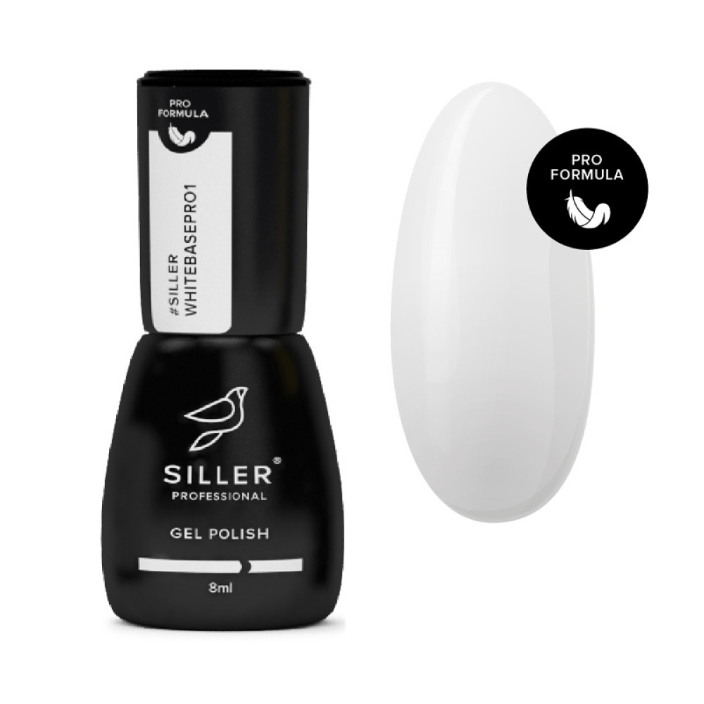 База цветная Siller Professional White Base Pro 001. белый. 8 мл