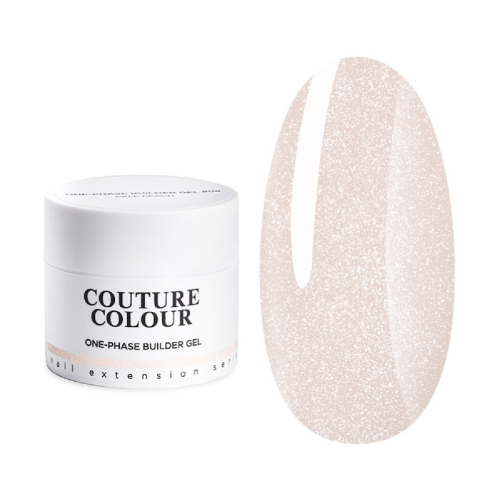 Гель однофазний Couture Colour 1-phase Builder Gel 08 Shimmer Nude нюдовий з шимерами 50 мл